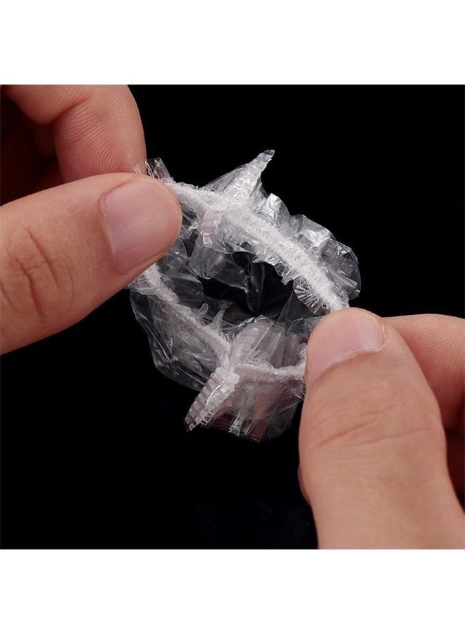 Bukela 100pcs Disposable Ear Covers Waterproof Elastic Hair Dyer Ear Protector Caps Bath Shower Salon Ear Cover For Hair Dye Bathing Shower Beauty Earmuffs Spa Home Hotel Hair Salon - Image 3