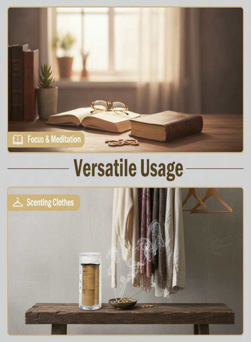 KUTONTECH Agarwood Incense Coil Agarwood Sticks–Natural, Handmade Luxury Fragrance, 32 Laps Oud Incense for Meditation, Healing, Yoga & Aromatherapy (No Added Scents, Perfect for Agarwood Lovers). - Image 5