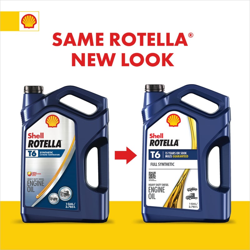 Shell Rotella T6 Full Synthetic 5W-40 Diesel Engine Oil, 1 Gallon - Image 5