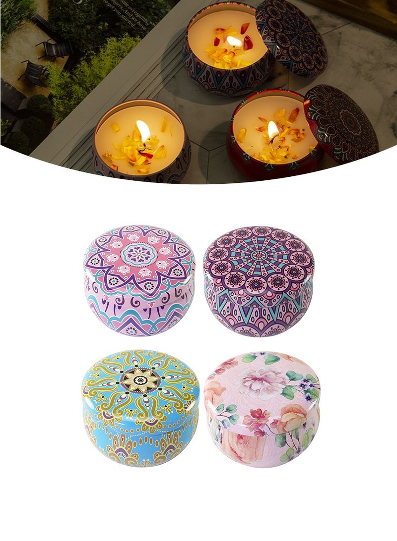 BEIRUI 4Pcs Aromatherapy Candle Set - Soy Wax Scented Candles, Home Fragrance Candles With Long-Lasting Aroma, Holiday Gift Set (Gardenia, Freesia, Jasmine, Sandalwood) - Image 1