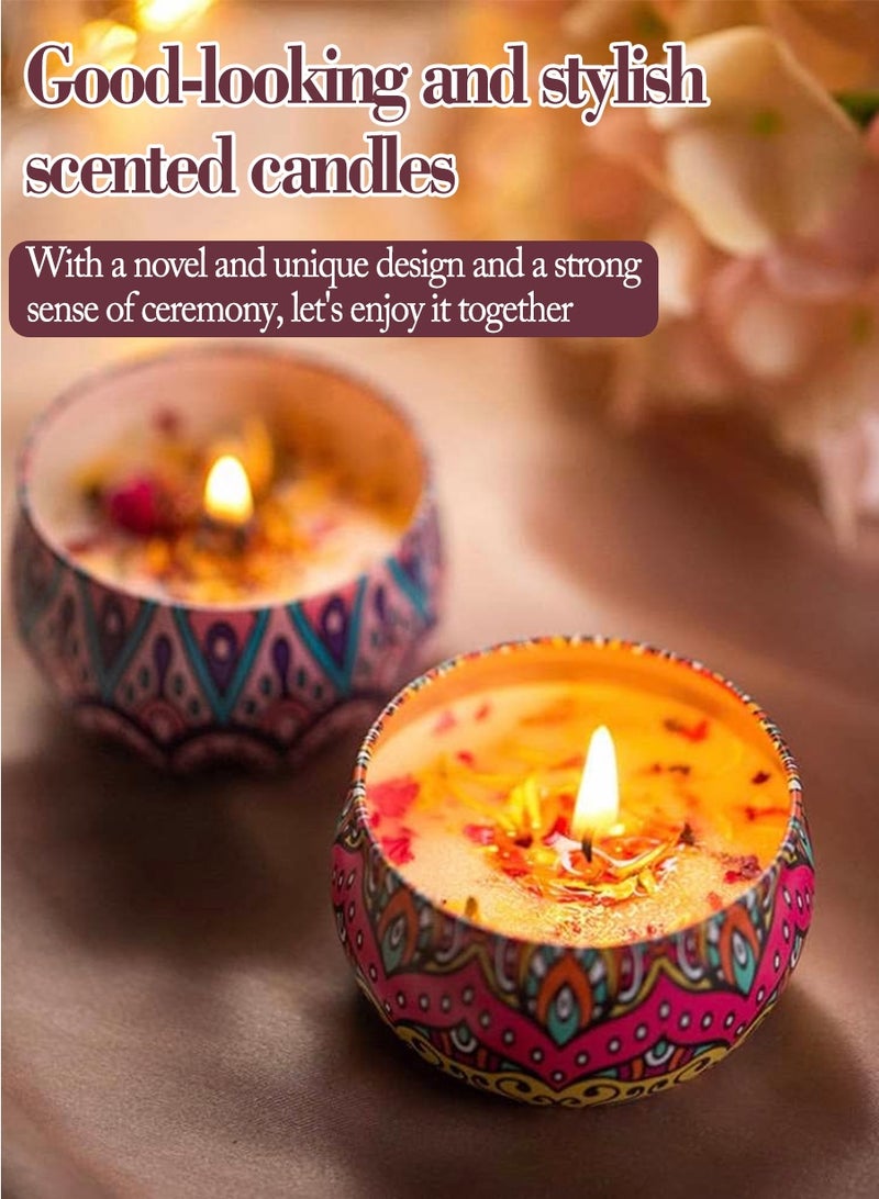 BEIRUI 4Pcs Aromatherapy Candle Set - Soy Wax Scented Candles, Home Fragrance Candles With Long-Lasting Aroma, Holiday Gift Set (Gardenia, Freesia, Jasmine, Sandalwood) - Image 4