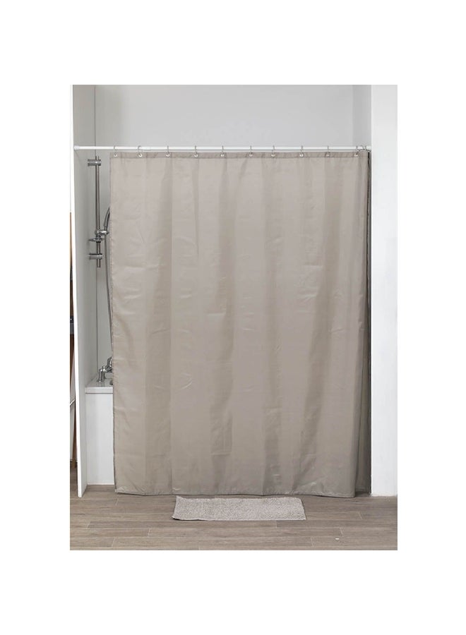 Tendance High Quality Polyester Bathroom Shower Curtain Taupe 180 x 200cm 1204165 - Image 2