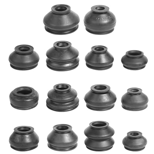 VARGTR Tie Rod Boot,Tie Rod End Boots,Car Accessories Turn To Rod Arm Ball Joint Head Dust Protection Rubber Cover Track Rod End Set,Car Suspension Steering Parts Accessories,Fit for Most Vehicles - Image 1