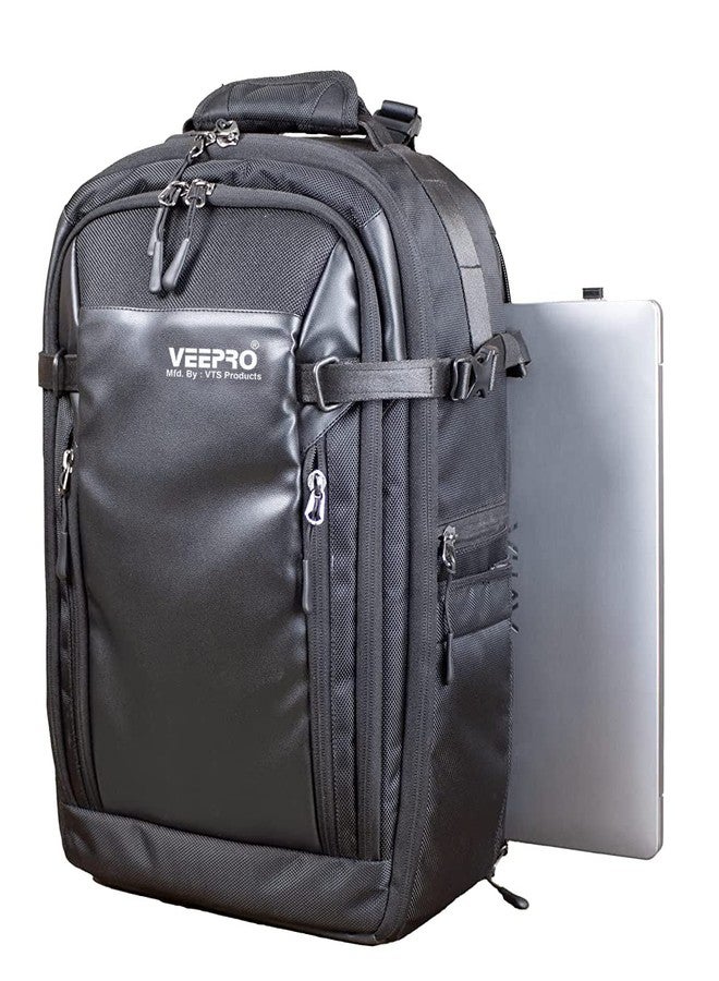 VTS Camera Backpack | VEO Select 47 BF I 1-2 Pro DSLRs with lens upto 70-200mm, 3-4 lenses, flash and accessories I Upto 15 inch(39cm) laptop Rain Cover Included - Image 2