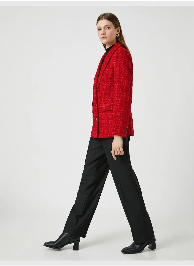 كوتون High Rise Straight Trousers