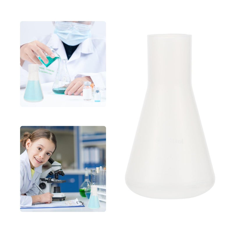 10pcs 100ml Graduated Plastic Erlenmeyer Flasks for Chemistry Lab Experiments - Image 4