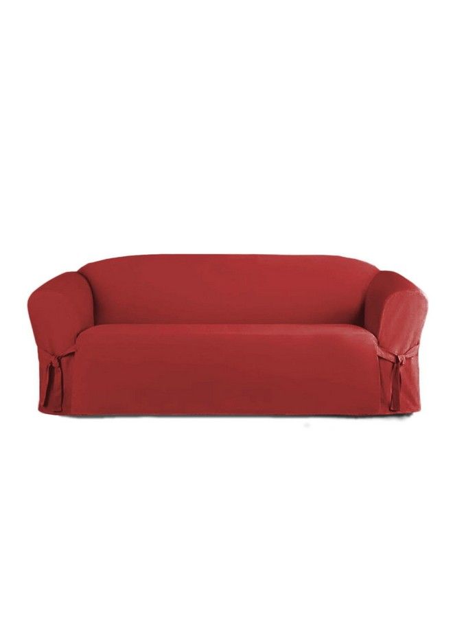 Linen Store Microsuede Slipcover Furniture Protector Cover Ruby Sofa - Image 1