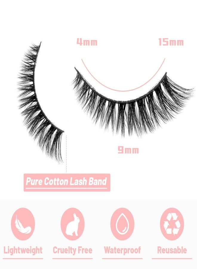 Azenlo False Eyelashes 20 Pairs Wispy Lashes Faux Mink Lashes 14mm 3D Fluffy Cat Eye Lashes （style 20-061) - Image 5