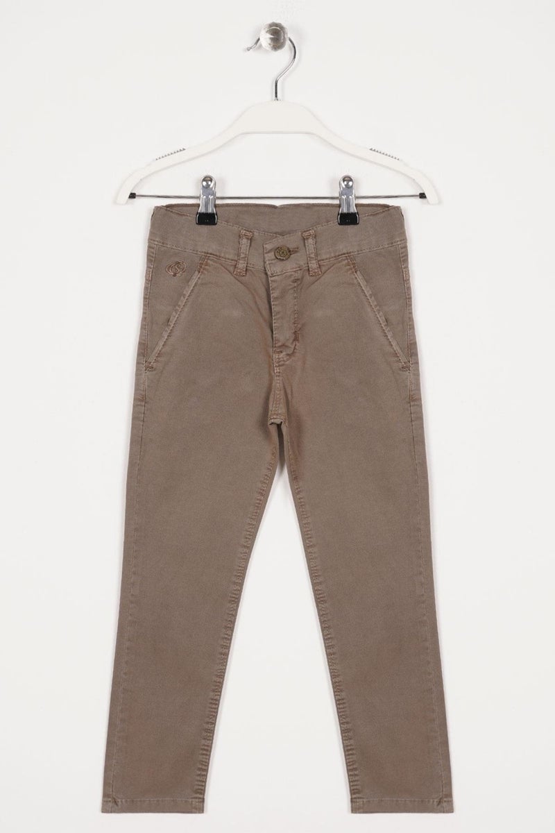 Süzgün Back Pocket Earth Color Boy Gabardine Trousers  - Image 1