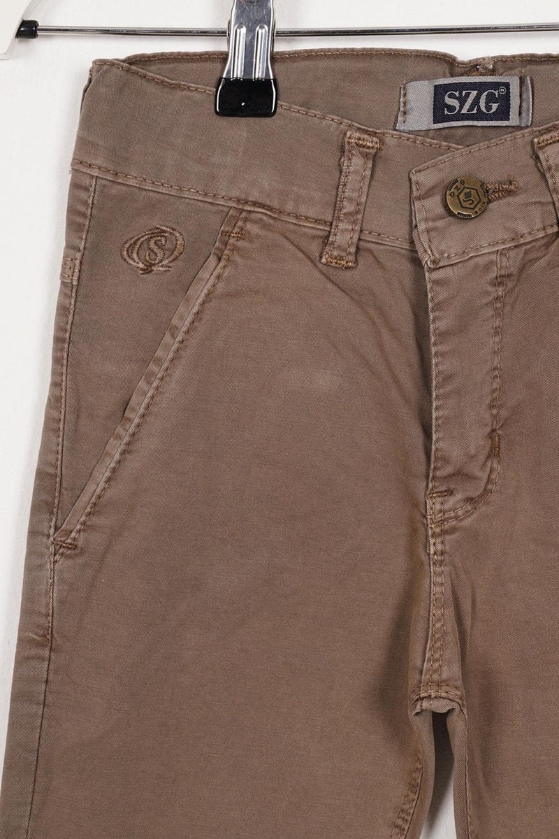 Süzgün Back Pocket Earth Color Boy Gabardine Trousers  - Image 3