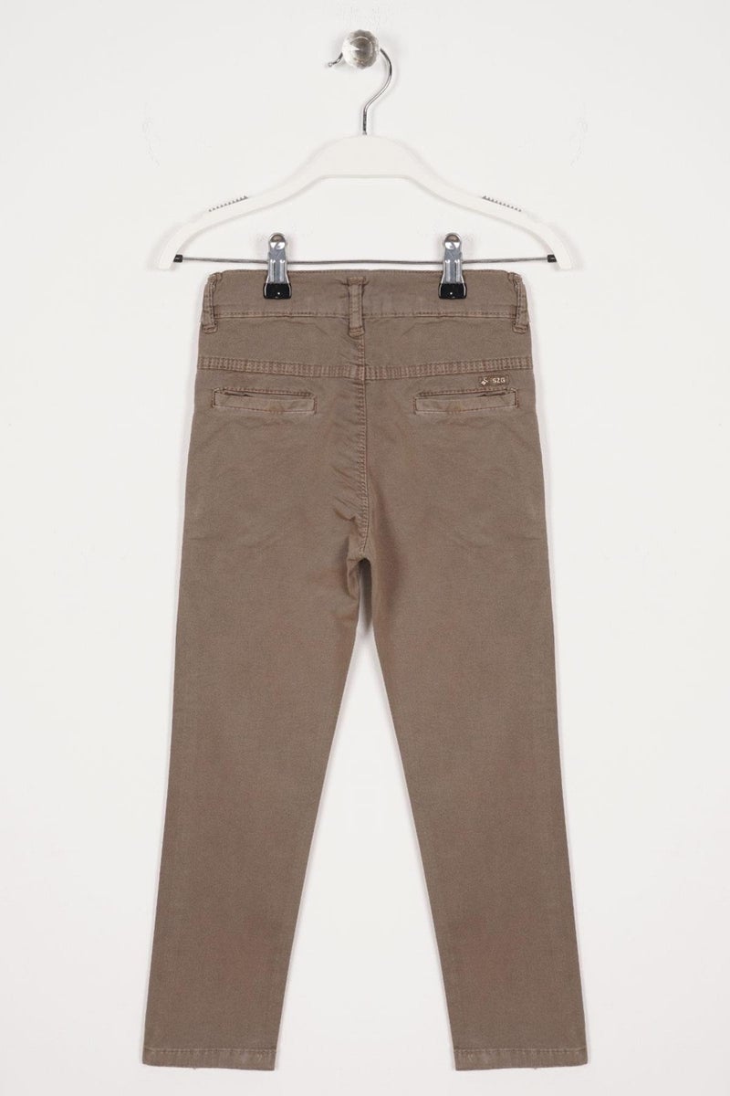 Süzgün Back Pocket Earth Color Boy Gabardine Trousers  - Image 2