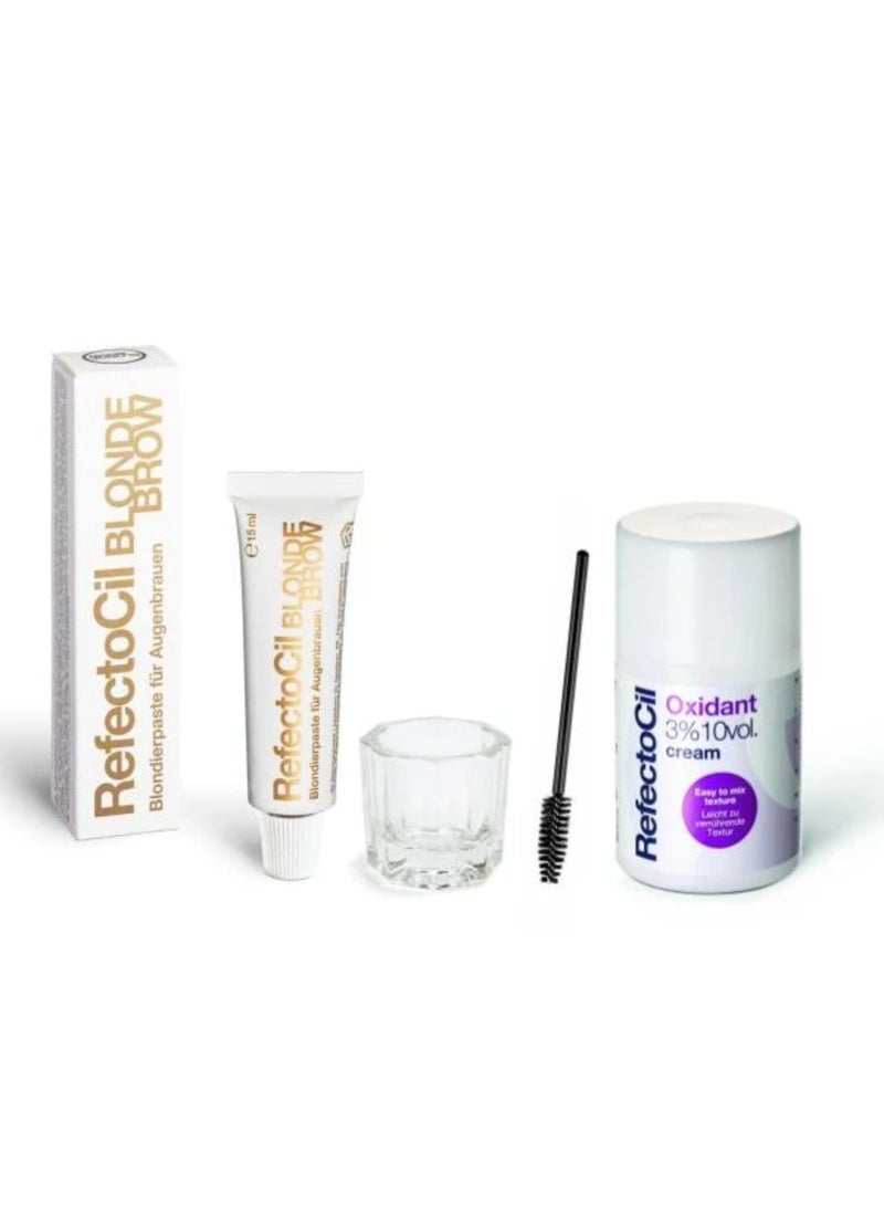 Refectocil - Kit Bleach Cream, Liquid oxidant 3%, mascara wand and dappen jar - Image 1