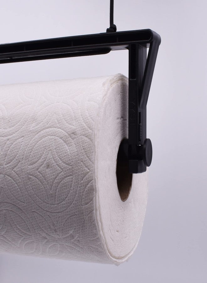 YYST Wire Shelving Paper Towel Holder Paper Towel Holder for Wire Shelving with 2 Hooks (Black - 1) - Image 4