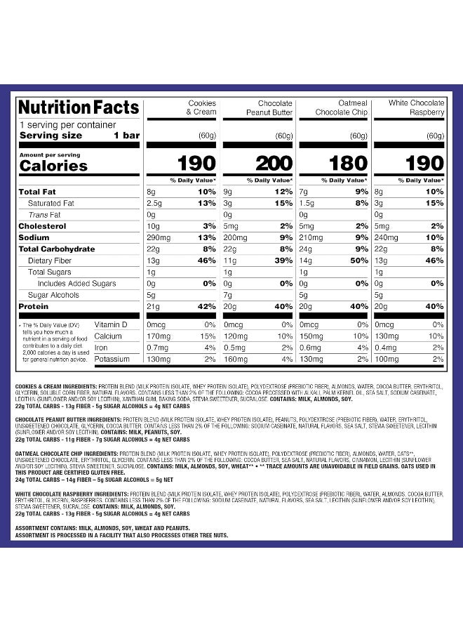 Quest عبوة متنوعة من ألواح البروتين نوتريشن التامة، بروتين عالي، كربوهيدرات منخفضة، خالية من الغلوتين، مناسبة للكيتو، 12 قطعة - Image 5
