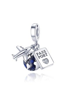 Oasisgalore 925 Sterling Silver Charms For Bracelets And Necklaces Airplane Passport Dangle Pendants Beads Butterfly Dragonfly Charms Jewelry Gift For Women  - Image 1