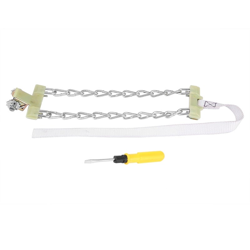 Tire Anti Skid Chain: Manganese Steel Material, High Traction & Wear Resistance - Easy Installation, Zinc Alloy Lock Tire Traction Chain for Snow Mud Roads, Car Truck SUV with 205 - 225mm Tire Width - Image 4