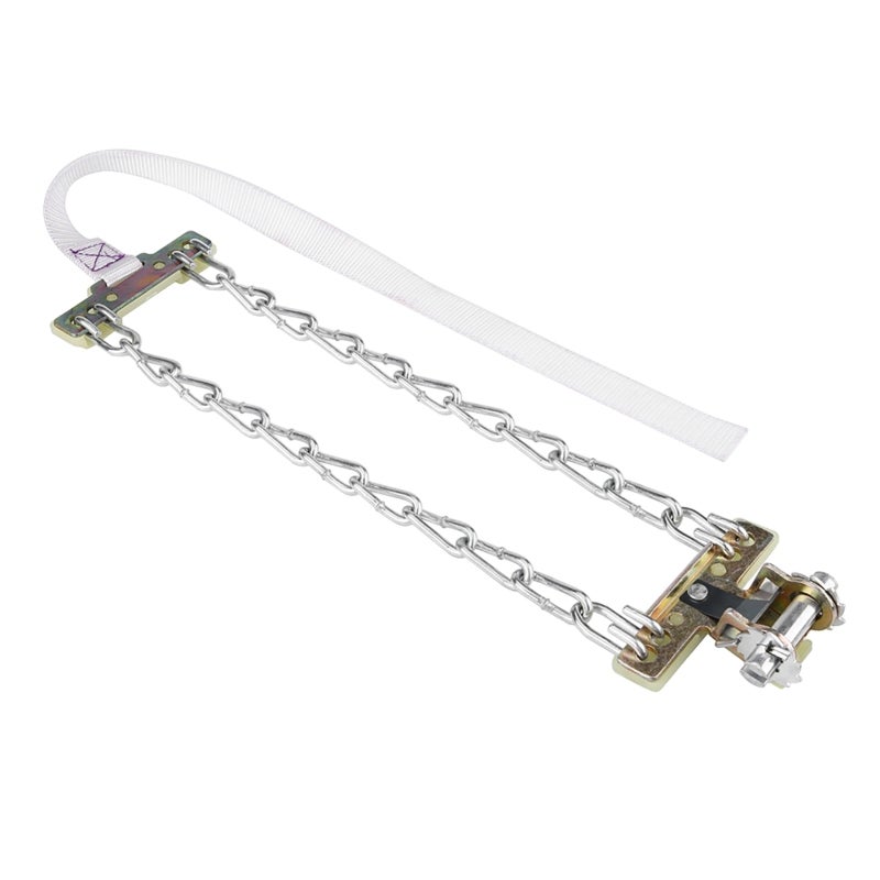 Tire Anti Skid Chain: Manganese Steel Material, High Traction & Wear Resistance - Easy Installation, Zinc Alloy Lock Tire Traction Chain for Snow Mud Roads, Car Truck SUV with 205 - 225mm Tire Width - Image 1