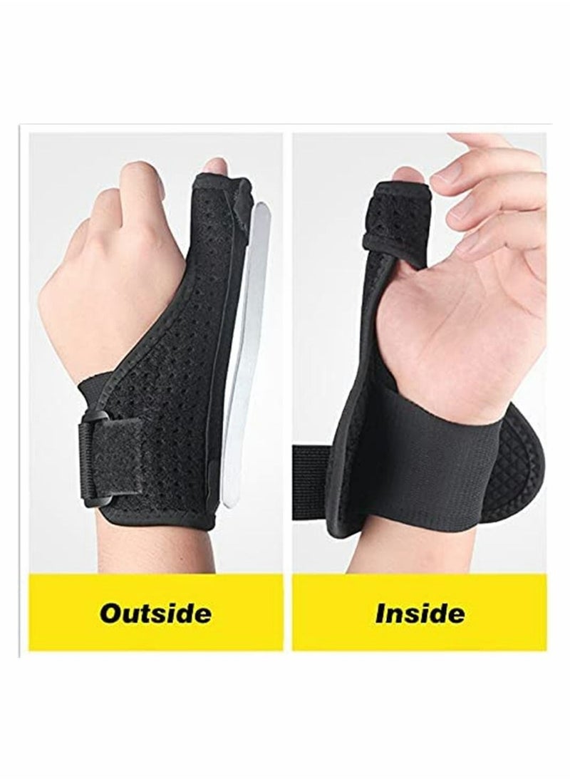Generic - Thumb Splint Support Brace for Right and Left Hand Reversible Thumb Wrist Stabilizer Compression Splint for Thumb, Trigger Finger, Hand Pain Relief, Arthritis, Tendonitis (Right) - Image 1