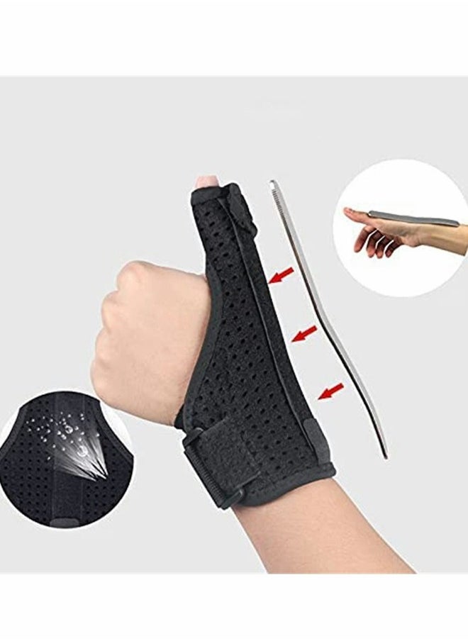 Generic - Thumb Splint Support Brace for Right and Left Hand Reversible Thumb Wrist Stabilizer Compression Splint for Thumb, Trigger Finger, Hand Pain Relief, Arthritis, Tendonitis (Right) - Image 1