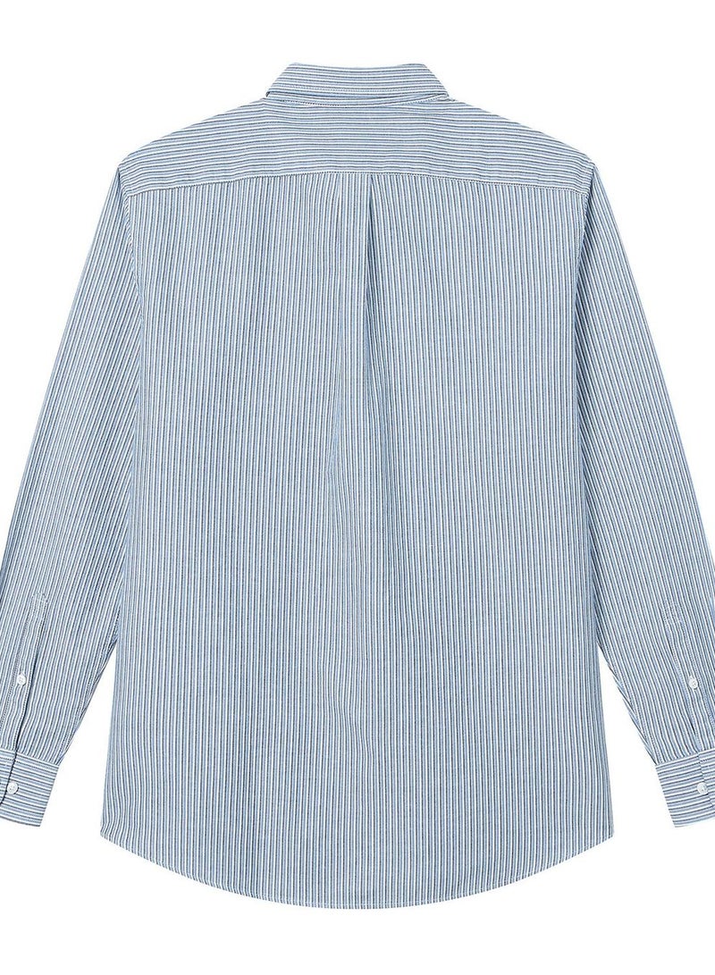 GIORDANO Men’s Cotton Slim Oxford Shirt with Embroidery - Image 2