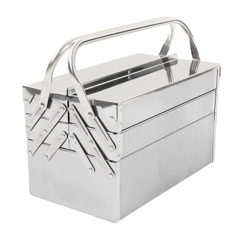 GOTOTOP Retractable 5 Trays Stainless Steel Cantilever Tool Box Organizer, Folding Portable Auto Maintenance Storage Organizer (420) - Image 1