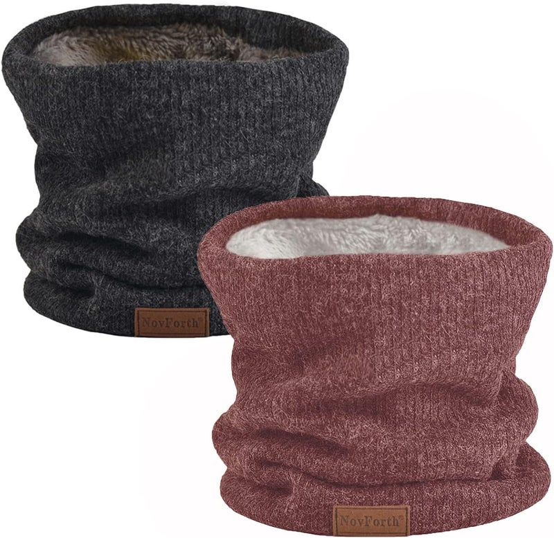 NovForth Winter Neck Warmer Men Ski, Neck Gaiter Face Scarf Women, Fleece Scarf for Men Gaiter Mask, Thick Windproof Scarves - Image 1