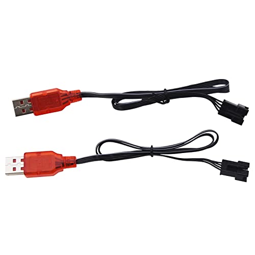 Blomiky 2 Pack SM-4P Blaster Toy Charger Cable Compatible with Some Electric Gel Water Ball Blaster Toys or Some RC Cars/Blaster Cable 2 - Image 1