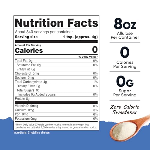 Nutricost Allulose Sweetener (3 LB) - 0 Calorie, Low Carb, KETO, Natural Sugar Alternative, Crystalline Powder - Image 2