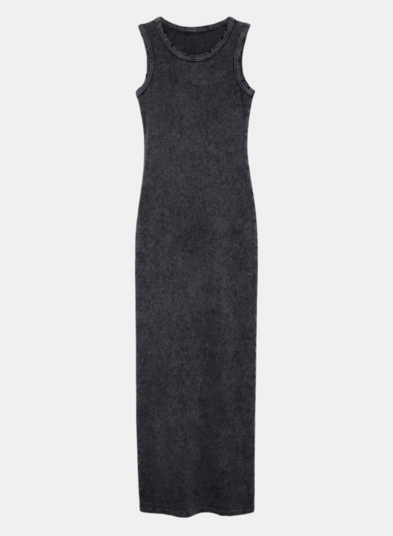 Carina Ribbed Washed Midi Dress - Image 1