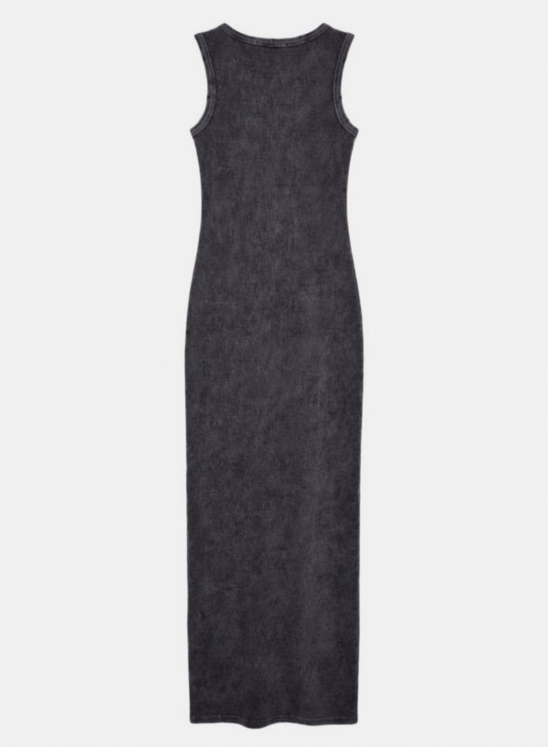Carina Ribbed Washed Midi Dress - Image 2