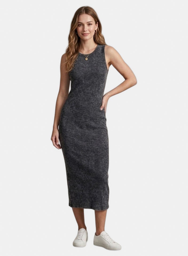 Carina Ribbed Washed Midi Dress - Image 4