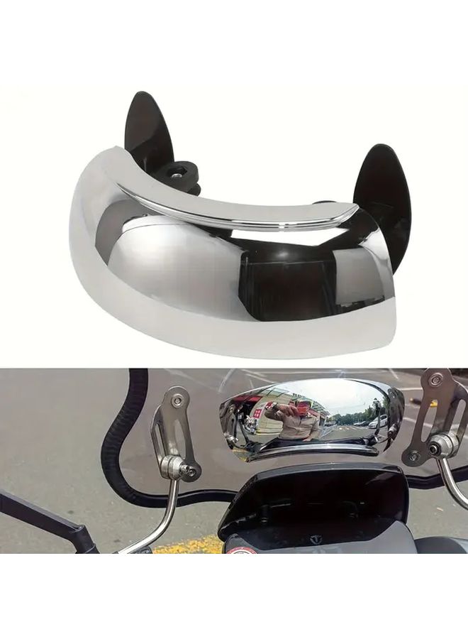 Silvery Motorcycle Rearview Mirror 180 Adjustable Anti Glare Heavy Duty Compatible ATV Scooter - Image 4