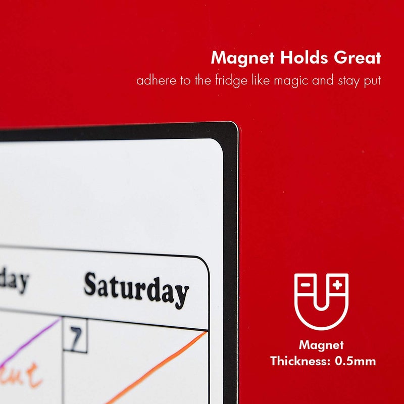 Volcanics Fridge Calendar Magnetic Dry Erase Calendar Whiteboard Calendar for Refrigerator Planners 16.9 Inches X 11.8 Inches - Image 3