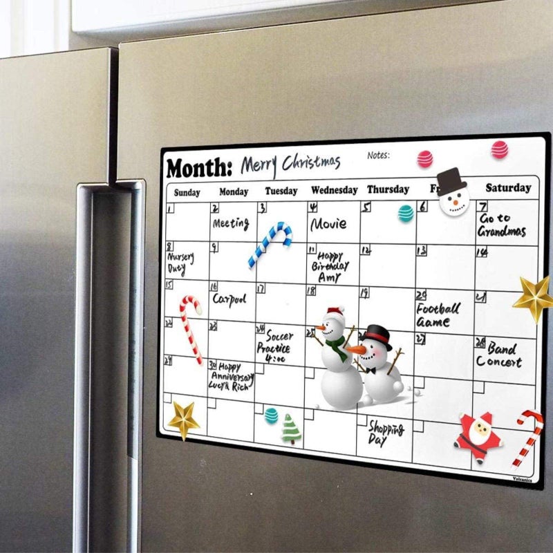Volcanics Fridge Calendar Magnetic Dry Erase Calendar Whiteboard Calendar for Refrigerator Planners 16.9 Inches X 11.8 Inches - Image 1