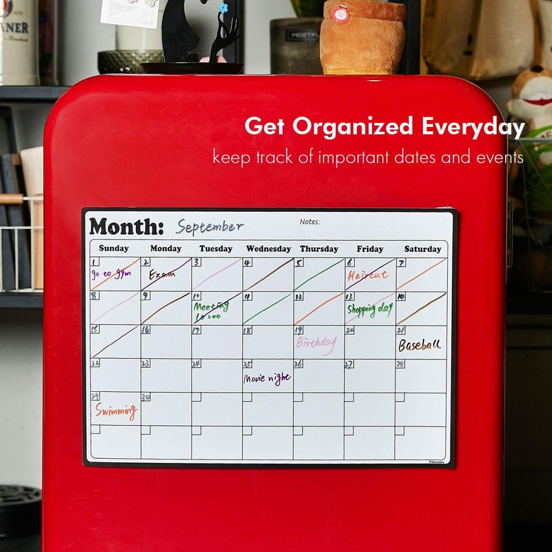 Volcanics Fridge Calendar Magnetic Dry Erase Calendar Whiteboard Calendar for Refrigerator Planners 16.9 Inches X 11.8 Inches - Image 2