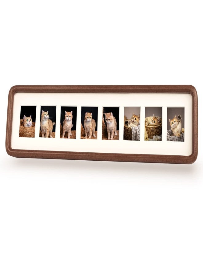 هانس إطار صور مجمعة من هانز مقاس 4 × 16 بوصة، إطار واحد مع ثمانية فتحات مقاس 1.5 × 2.5 بوصة وإطار ساتان صلب أفقي أو رأسي (8 فتحات). - Image 2