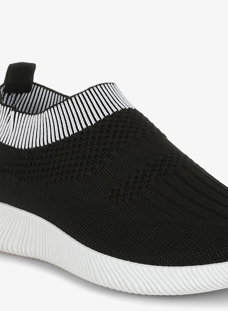 London Rag SH5284_BLACK Flyknit Walking Sneakers in Black for Women | Best Price UAE