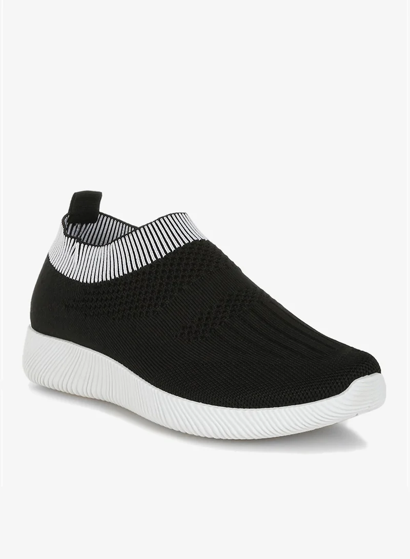 London Rag SH5284_BLACK Flyknit Walking Sneakers in Black for Women | Best Price UAE