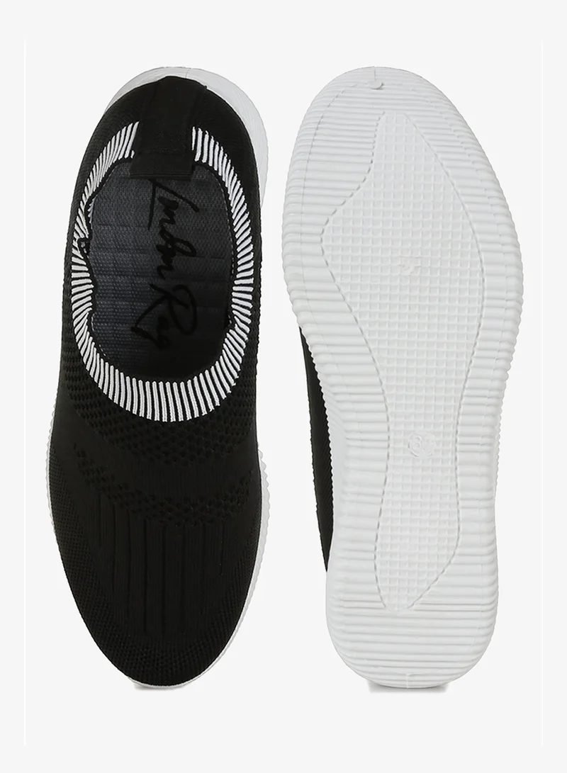 London Rag SH5284_BLACK Flyknit Walking Sneakers in Black for Women | Best Price UAE