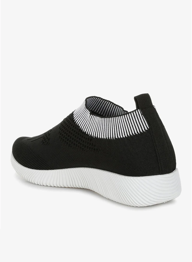 London Rag SH5284_BLACK Flyknit Walking Sneakers in Black for Women | Best Price UAE
