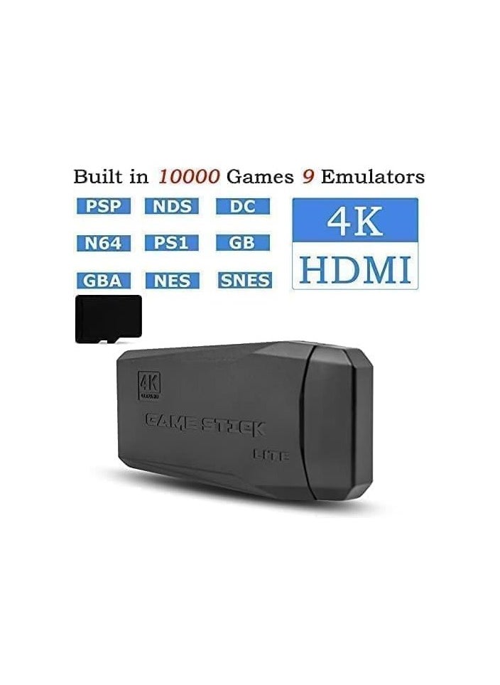 XIPH - Wireless Retro Game Console Stick 64GB – Plug & Play HDMI Video Game Stick with 10,000+ Classic Games, 9 Emulators, Dual 2.4G Wireless Controllers, 4K HD Output for TV - Image 1
