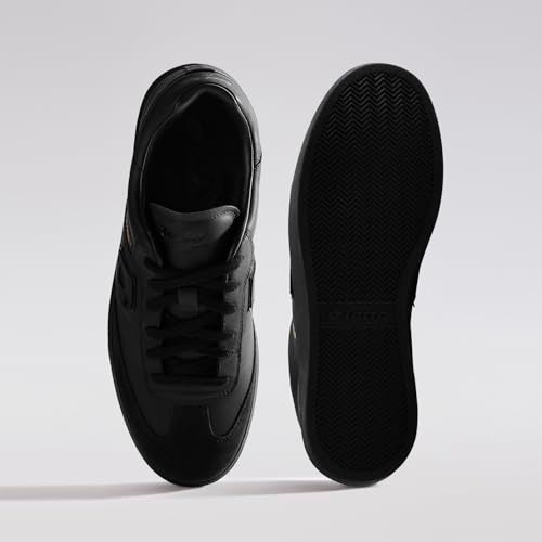 Lotto Men Brasil Select OG Black Leather Sneakers - Image 5