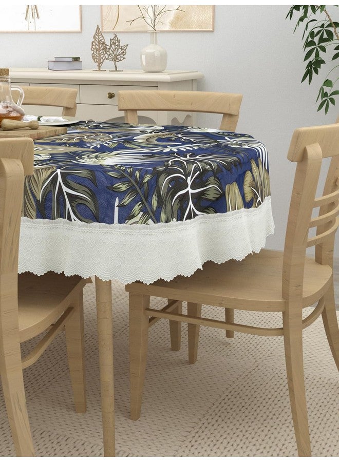 Clasiko 8 Seater Oval Dining Table Cover; 60x108 Inches; Material - PVC; Anti Slip; Blue Green 74025 - Image 3