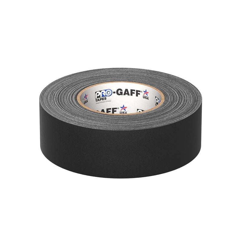 Pro Tapes شريط غافر برو تيبس - 2 بوصة × 55 ياردة، قماش أسود غير لامع مع لاصق مطاطي - Image 3
