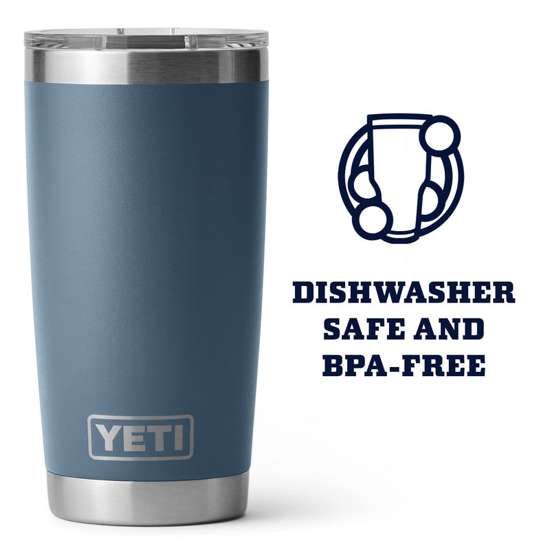 YETI Rambler 20 oz Tumbler, Stainless Steel, Vacuum Insulated with MagSlider Lid, Nordic Blue - Image 4