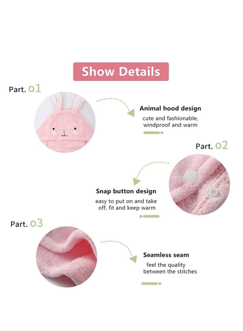 SYOSI Hooded Towels For Kids 3-13 years, Premium Beach Or Bath Towel, Rabbit design, Ultra Soft, and Extra Large, 100% Cotton Children's Swimming/Bath Towel with Hood - Image 5