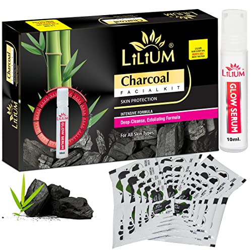 Lilium Charcoal Facial Kit with Multifunction 5in1 Massager, 120g - Image 2
