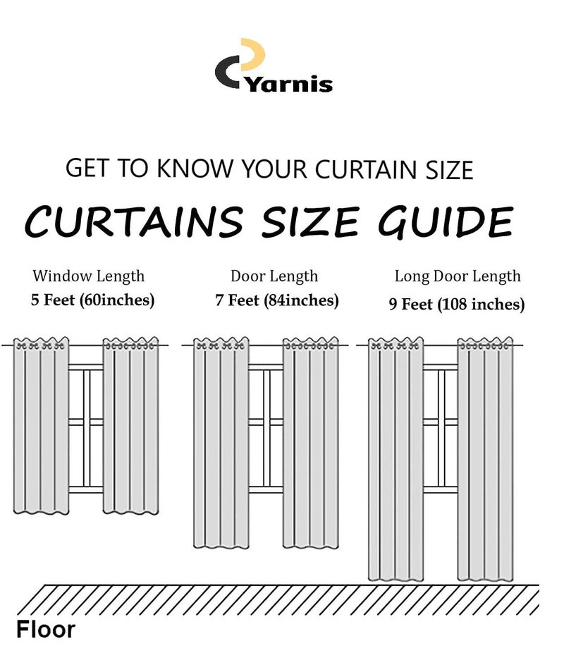 Yarnis Yarnis Polyester Solid Plain Eyelet Curtain for Home Living Room Bedroom Decor I Pack of 2 Dark Green 4 X 7 Feet - Image 5