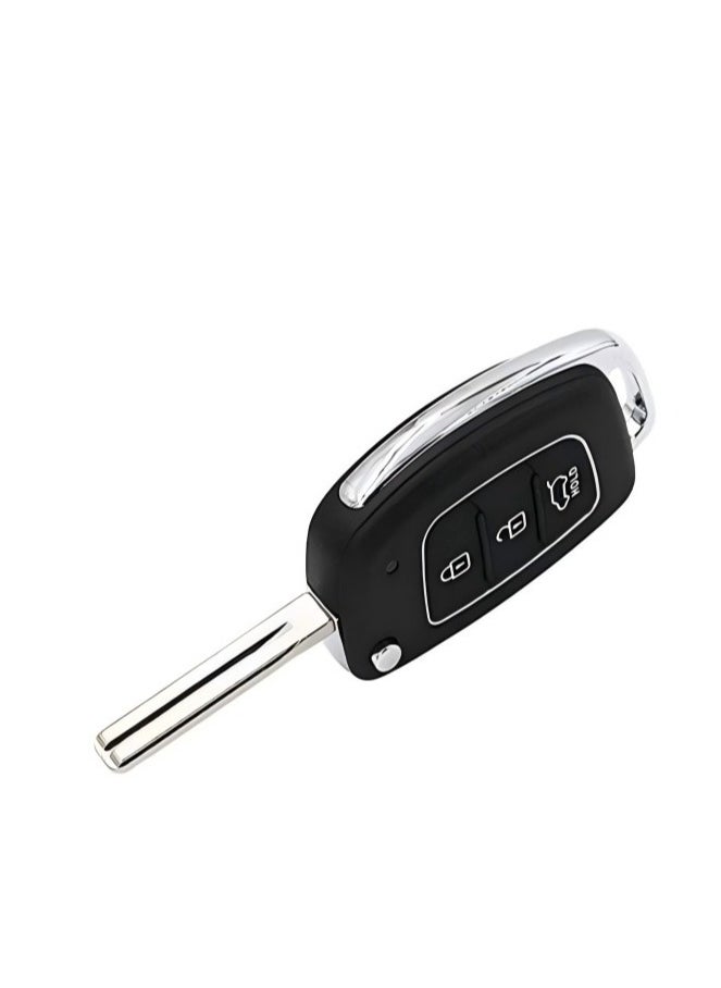 SYOSI - Folding Smart Car Key, 3 Buttons Keyless Entry Remote Case, Replacement Remote Car Key key Shell Repair for Mistra Hyundai HB20 SANTA FE IX35 IX45 Key Cover Case - Image 1