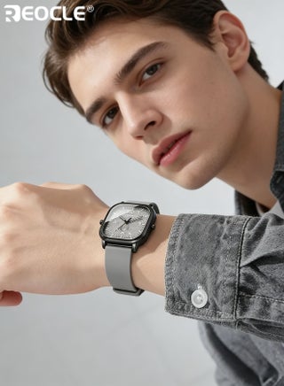 Men's Square Dial Quartz Watch Stylish Design Ideal Gift for Boyfriend and Family on Special Occasions Luxury Timepiece for Formal and Casual Wear - view 3